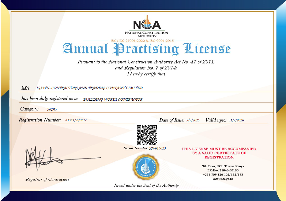 Annual Practice License